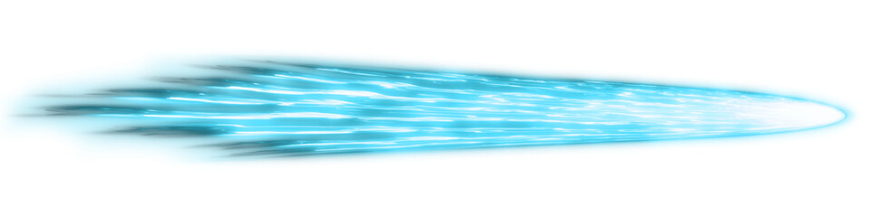 Blue light meteorite shoot effect isolated on white background © iPood