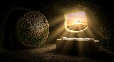Easter sunday sunrise church service religious holy day celebration