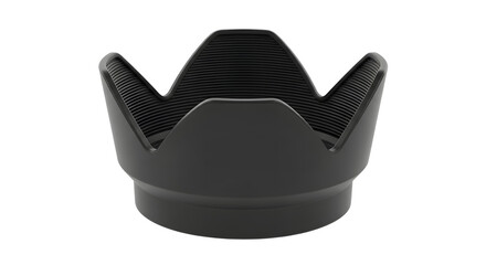 Black Lens Hood on Black Background