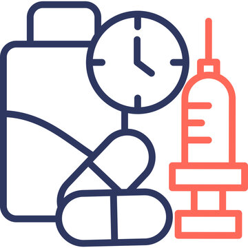 Medication Care line color icon