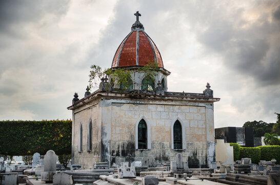 Architectural detail of Colon Cemetery, Havana, Cuba