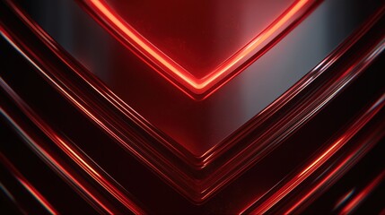 Abstract Red Glowing Chevron Pattern Background