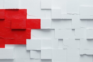 Abstract Red and White Textured Geometric Background Pattern