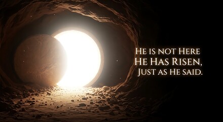 Easter sunday, jesus christ, resurrection morning, he is not here, he has risen, just as he said