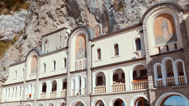 Ostrog monastery in Montenegro in autumn