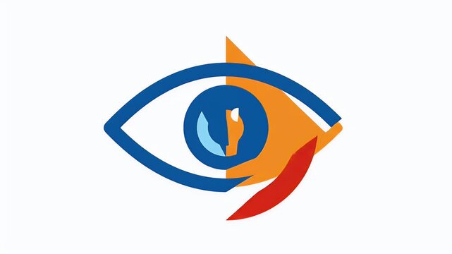 Abstract Human Eye graphic animation for vision technology and surveillance concept.