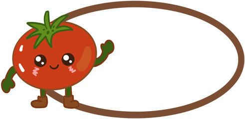 illustration of a tomato nameplate 