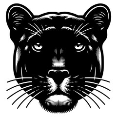 Panther face vector illustration