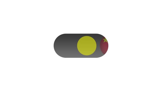 Dynamic China  Flag Icon Button for Better UI User Experience