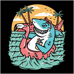 tropical design illustration vector tshirt