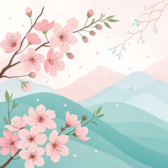 Minimal spring abstract background, soft pastel tones