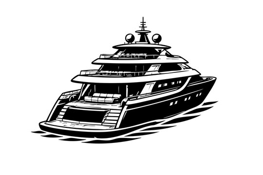 Rear three-quarter view of a yacht showing open aft deck and stepped rear platforms