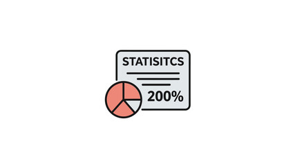 Business Statistics Increase Badge 200 Percent Growth