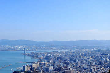 長等山テラスから見る大津市の風景