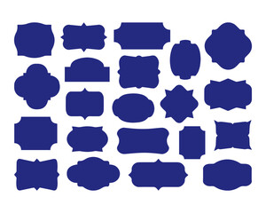 Retro Blank Label And Badge Collection