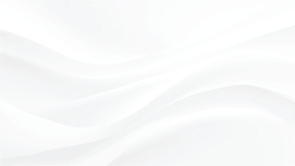 Fototapeta premium White wavy abstract background with smooth curves
