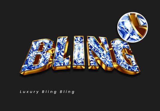 Bling Bling Diamond Text Effect