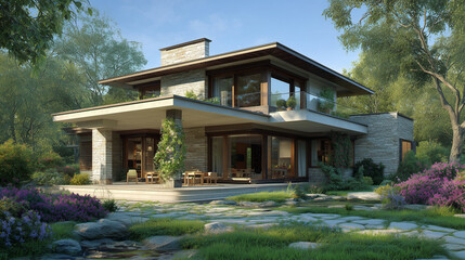 Luxury Villa Integrated with Nature