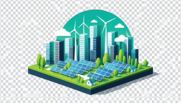 Sustainable City Model with Renewable Energy Sources.