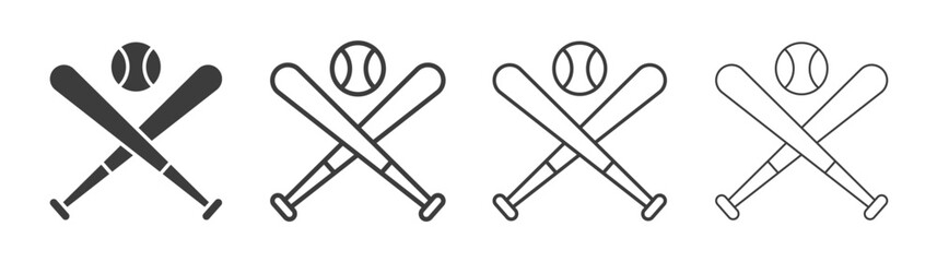 Baseball icon. flat stroke linear simple trend modern logotype design