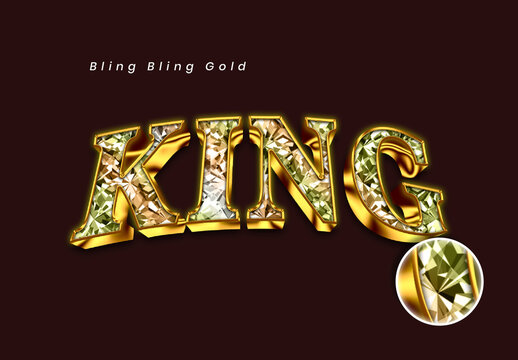 Bling Bling Gold Text Effect