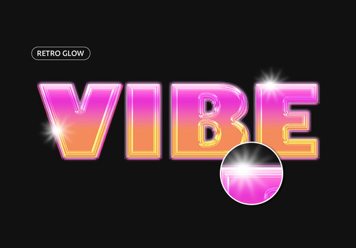 Gradient 90s  Retro Text Effect