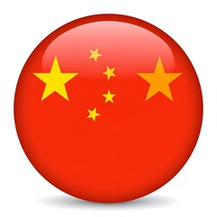 Glossy, spherical depiction of a national symbol, showcasing a vibrant red field