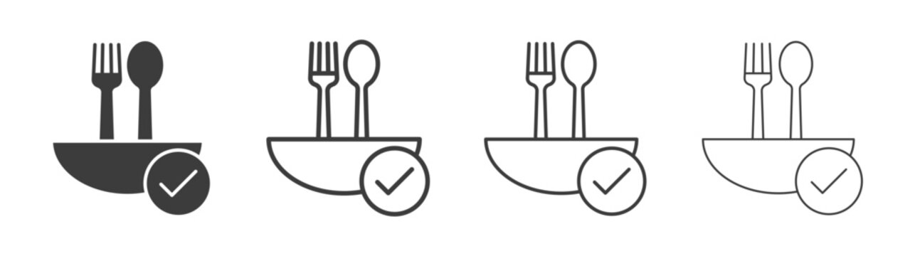 Food safety icon. flat stroke linear simple trend modern logotype design
