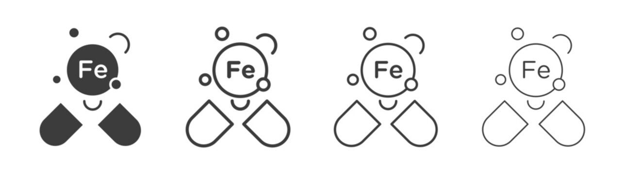 Iron capsule icon. flat stroke linear simple trend modern logotype design