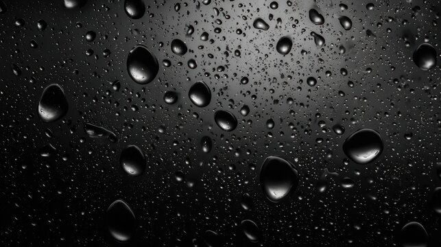 Raindrops on a black background.