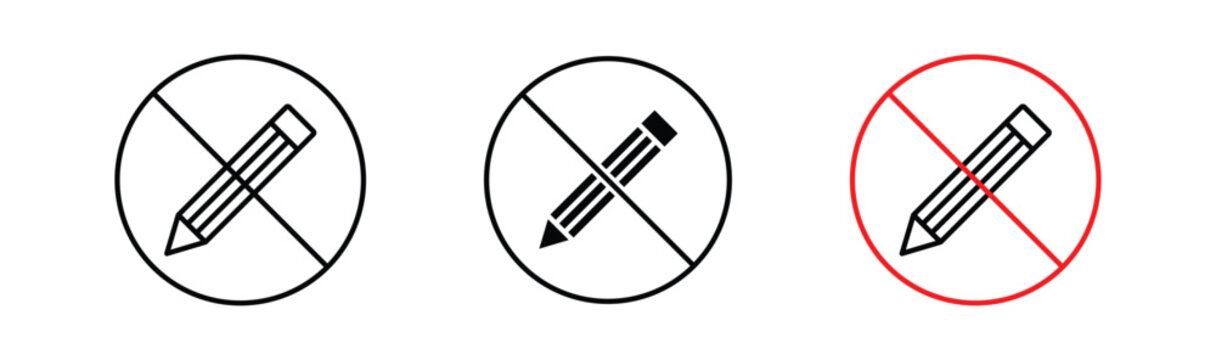 No writing signs. flat stroke linear simple trend modern logotype design