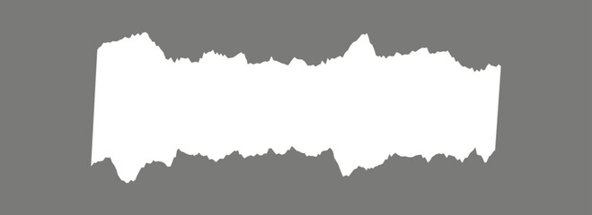 Torn paper frame background. White blank sheet wallpaper with jagged edges. Ripped grunge element bundle for poster, text box, banner. Modern