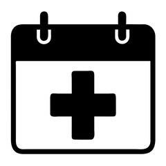 Obraz premium Simple calendar page icon with a plus sign for adding new events or notes