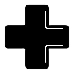 Obraz premium A bold cross symbol with a small horizontal offset in the bottom bar