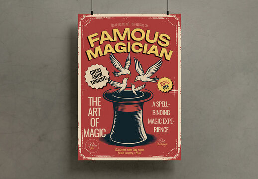 Famous Magician Poster Template