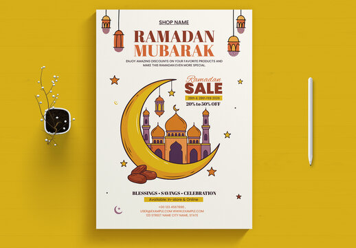 Ramadan Mubarak Marketing Flyer
