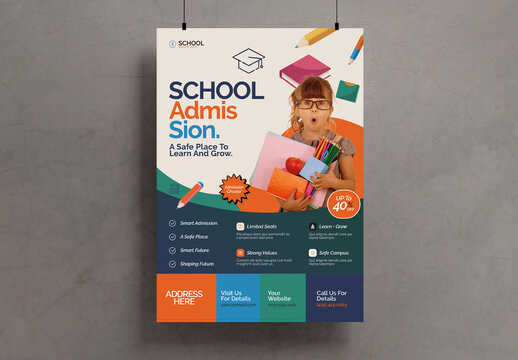 School Admission Flyer Template