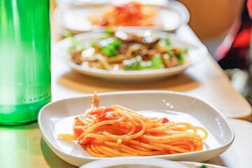 イタリアンレストランのパスタランチ