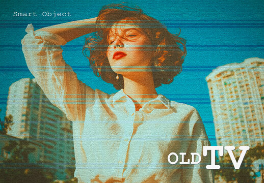 Analog VHS Old TV Photo Effect