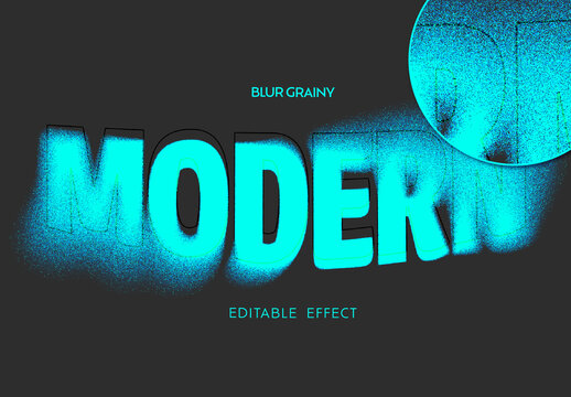 Glow Grainy Blur Text Effect
