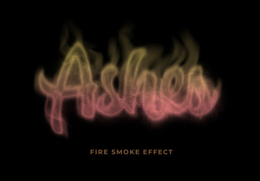 Script Fire Smoke Text Effect