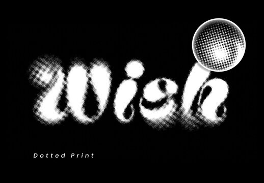Dotted Print Text Effect