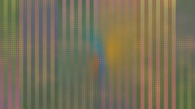 Abstract colorful vertical stripes with loopable halftone dot patterns animation, vibrant digital textures, modern energetic background