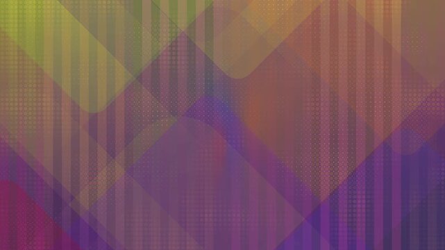 Abstract geometric rounded rectangle patterns blending with vibrant rainbow colors with slow motion, loopable modern digital backdrop, professional design