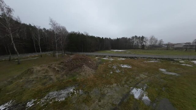 plane on the water drone fpv shot