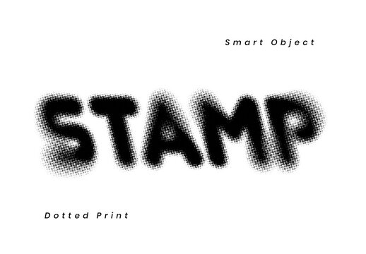 Halftone Dotted Print Text Effect