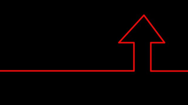 Growth Trend Line on Black Background &ndash; Business Progress Concept