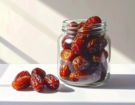 Jar filled with dates