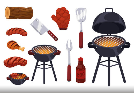 BBQ Illustration Design Set