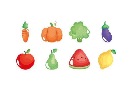 Health Food Illustration Set